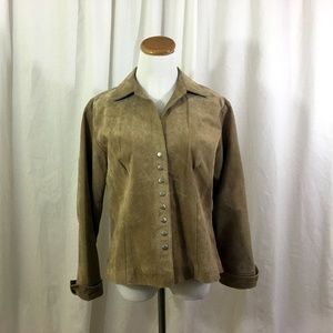 Coldwater Creek Suede Leather Jacket - Medium
